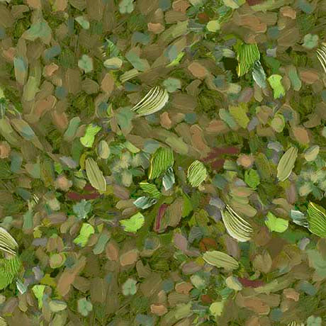 FLUTTERING PETALS Watercolor Texture Green 108" Wide Back Yardage