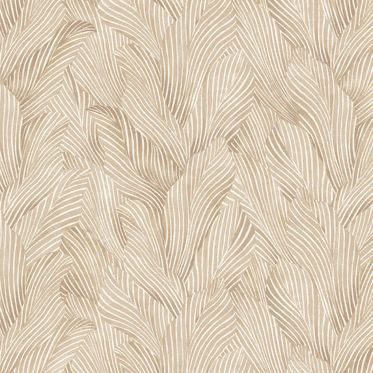 TONAL LEAVES Earth Tone 108" Wide Yardage