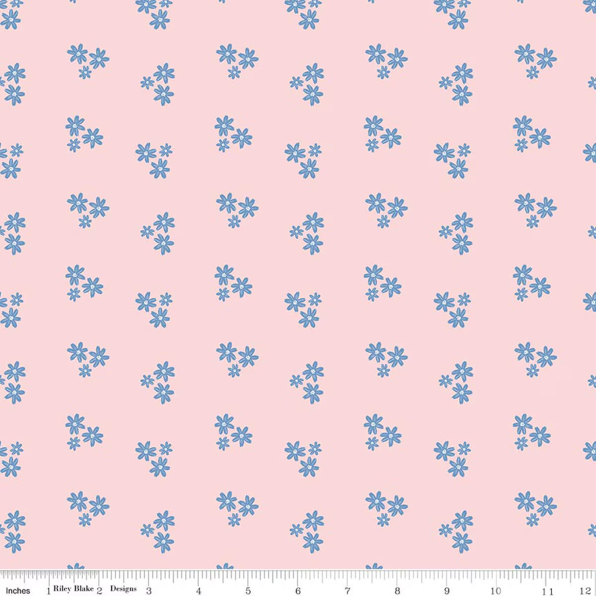 FIREWORK FIELDS Floral Pink Yardage
