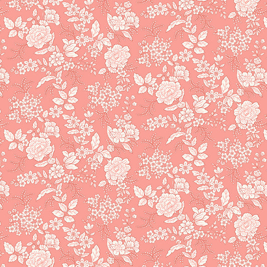 TRANQUILITY Floral Pink Yardage