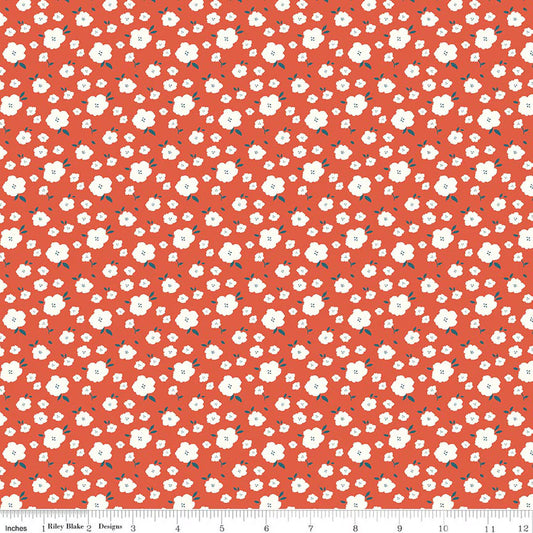 SERENDIPITY 2 Flower Bed Orange Yardage