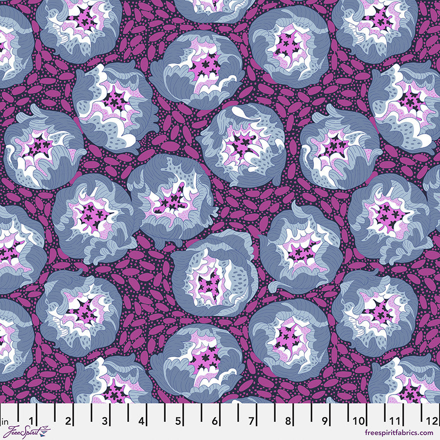 BLOSTMA & SONG Flower Festival Blue Yardage