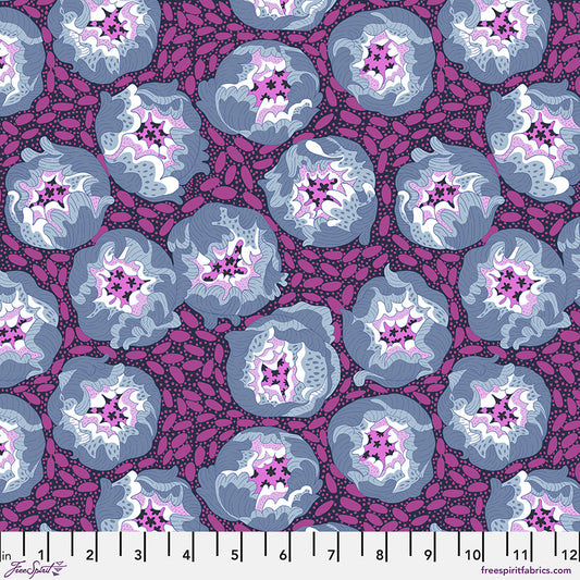 BLOSTMA & SONG Flower Festival Blue Yardage