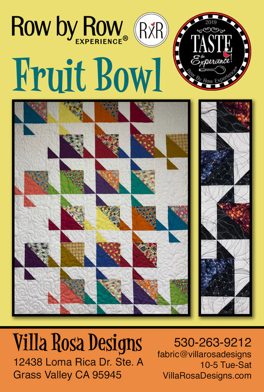 Row By Row Fruit Bowl Pattern Digital Download