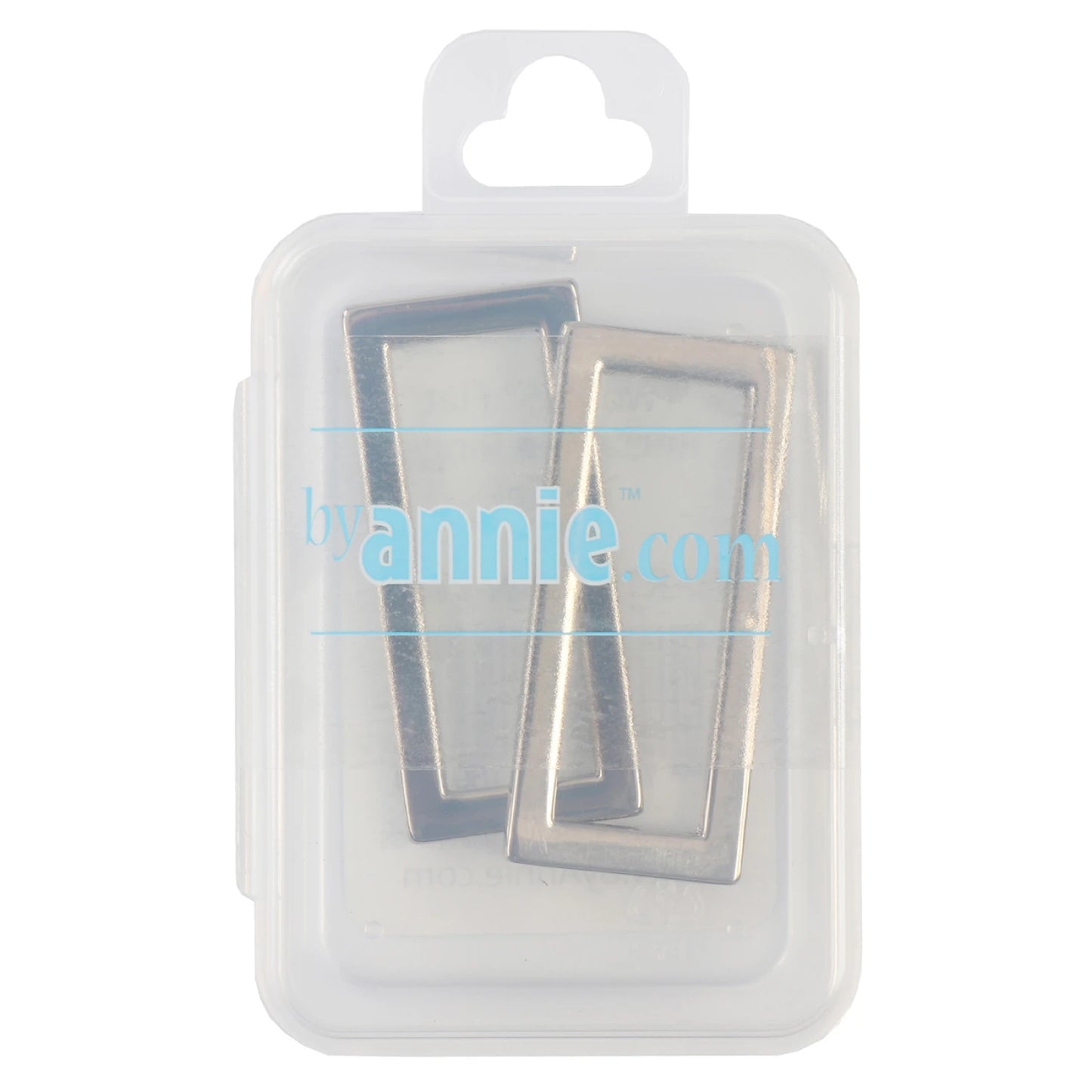 Rectangle Ring Flat 1-1/2in Nickel Set of Two