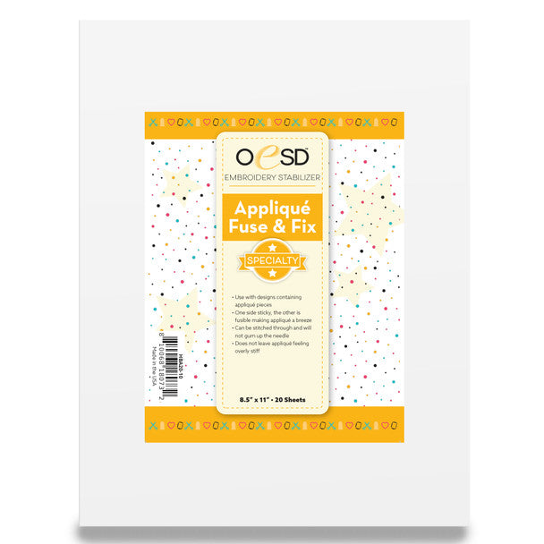 OESD Applique Fuse & Fix 8.5" x 11" Sheets Stabilizer