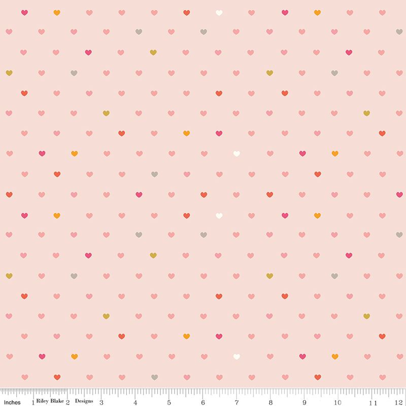 2 yards SERENDIPITY 2 Hearts Blush Remnant