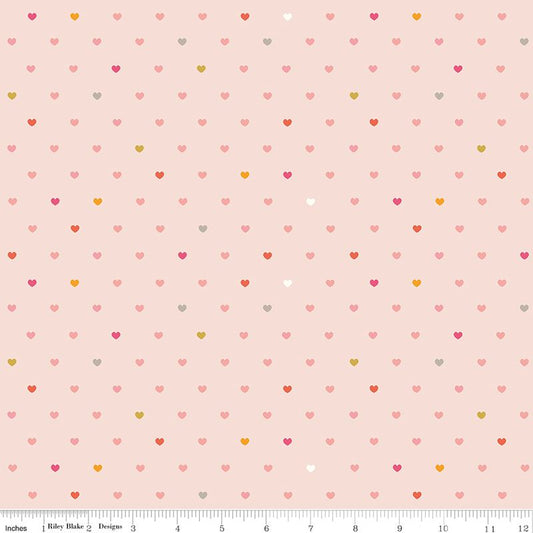 SERENDIPITY 2 Hearts Blush Yardage