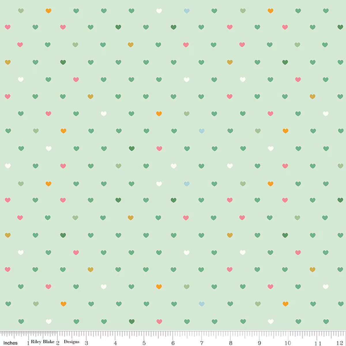 SERENDIPITY 2 Hearts Mint Yardage