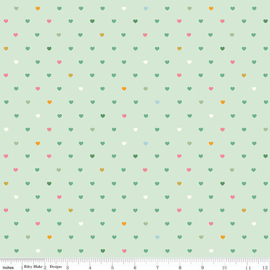 SERENDIPITY 2 Hearts Mint Yardage