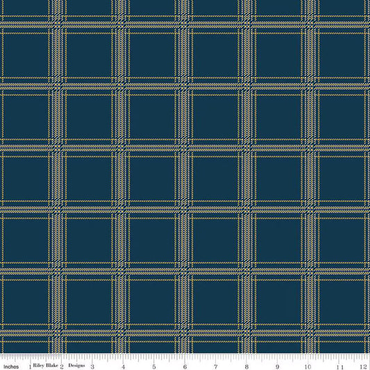 PLAID - VENTURE CLUB Hunter Navy Yardage