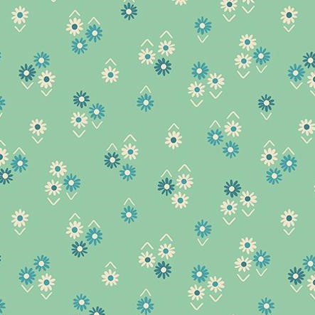 JUICY Baby Flowers Moss Yardage