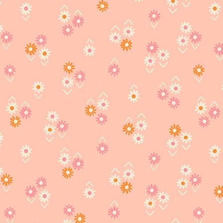 JUICY Baby Flowers Peach Yardage