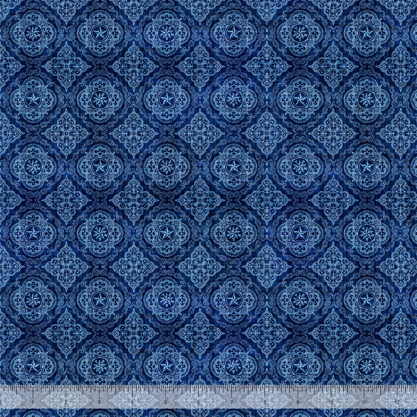 ALL TEXAS SHOP HOP 2026 Western Geo Medallions Indigo PRE-ORDER