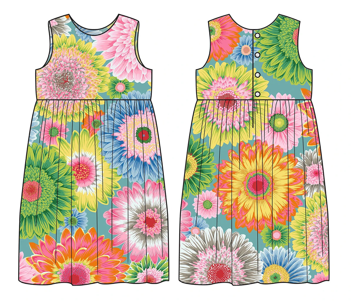 KAFFE COLLECTIVE AUG 2026 Gerbera Daisies - Pastel Yardage