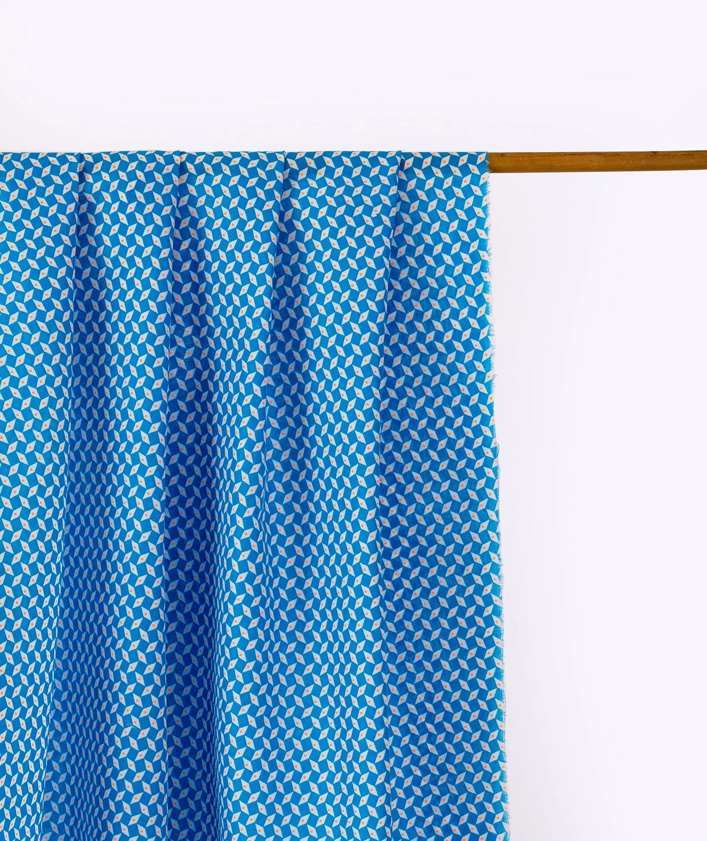 Blue Pepin Printed Cotton Yardage
