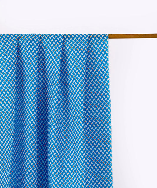 Blue Pepin Printed Cotton Yardage