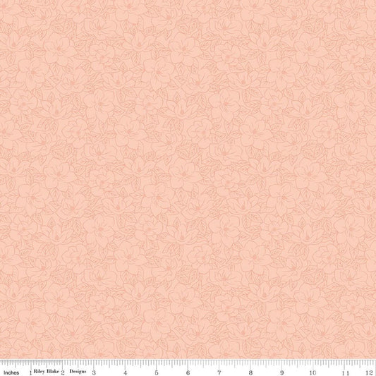SOUTHERN CHARM Magnolia Tonal Peaches 'n Cream Yardage