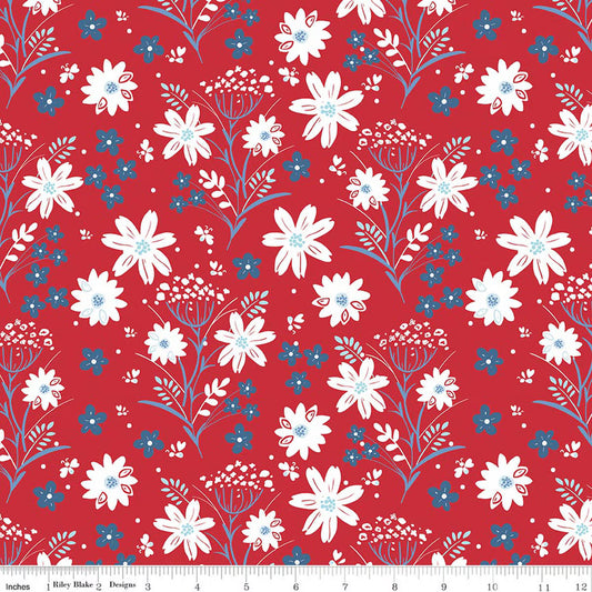 FIREWORK FIELDS Main Red Yardage