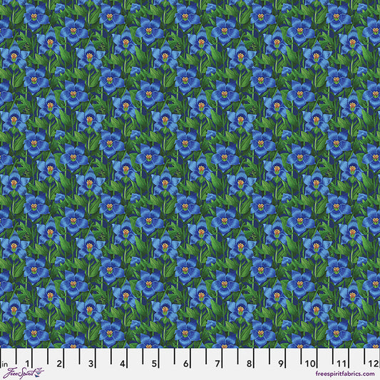 SECRET GARDEN Midnight Floral Blue Yardage