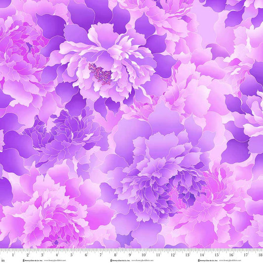 PEONY PARADISE 118" Monochromatic Peony Wide Back Yardage
