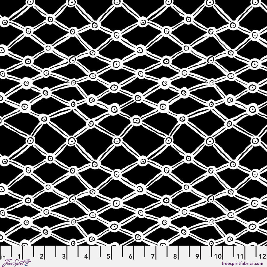 KAFFE FASSETT COLLECTIVE Nets Black White Yardage