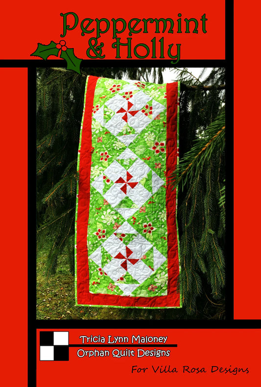 Peppermint and Holly Pattern Digital Download
