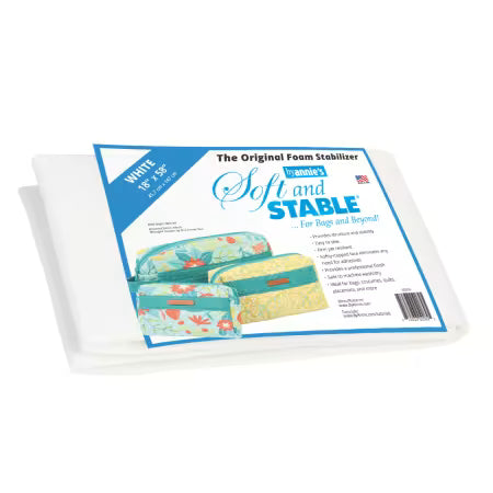 Soft and Stable White 100% Polyester Foam Stabilizer 18" x 58"