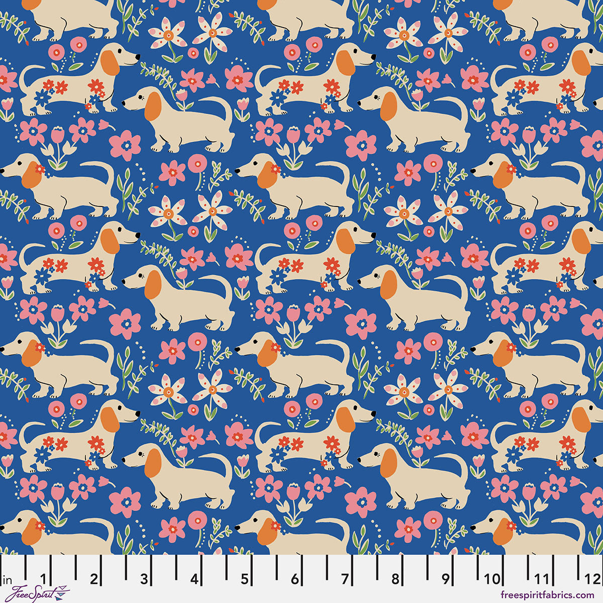 STANNIE & LLOYD Pemberley Pups - Delft Yardage