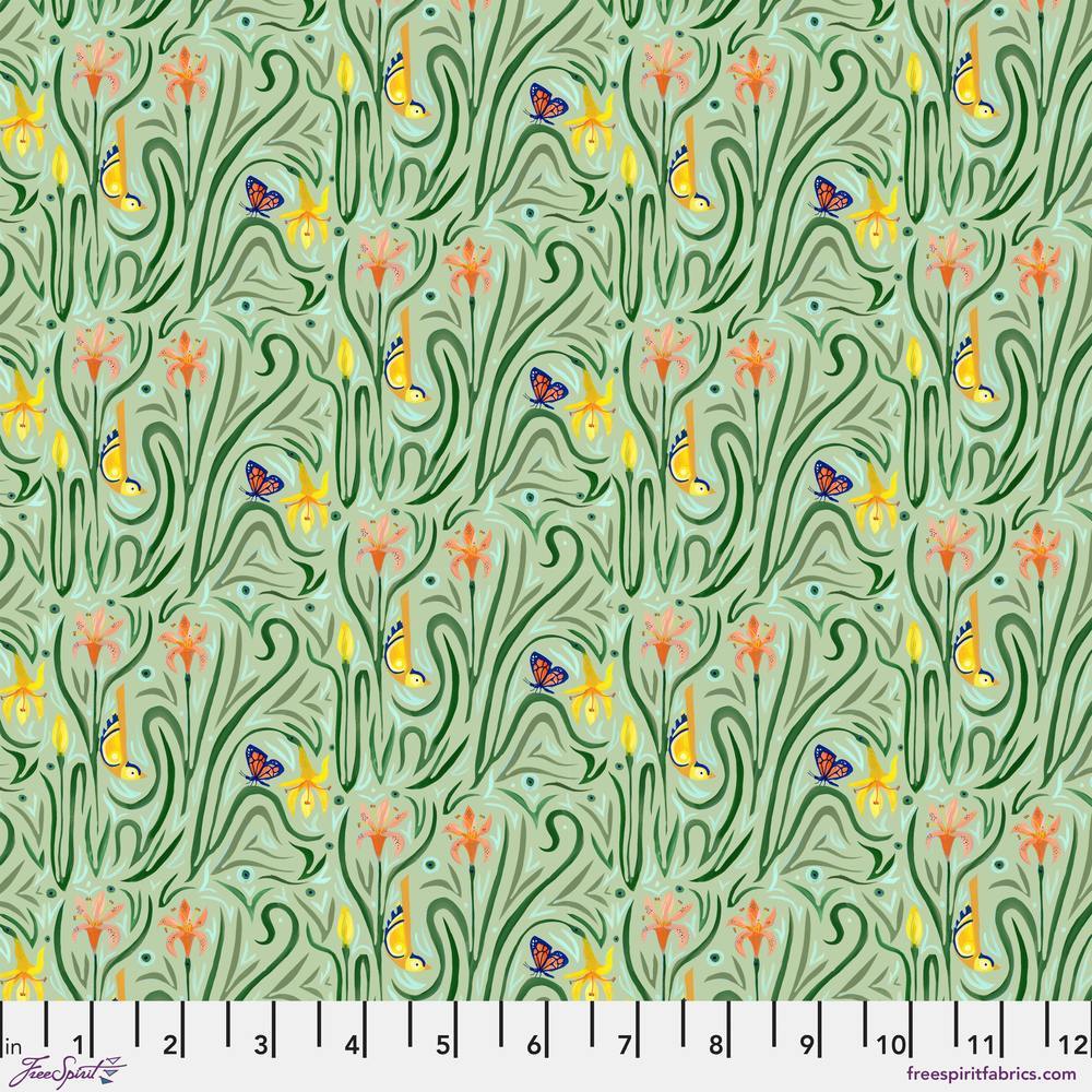 BACKYARD WONDER Daylily Dance Green Yardage