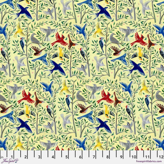BACKYARD WONDER Songbird Symphony Yellow Yardage