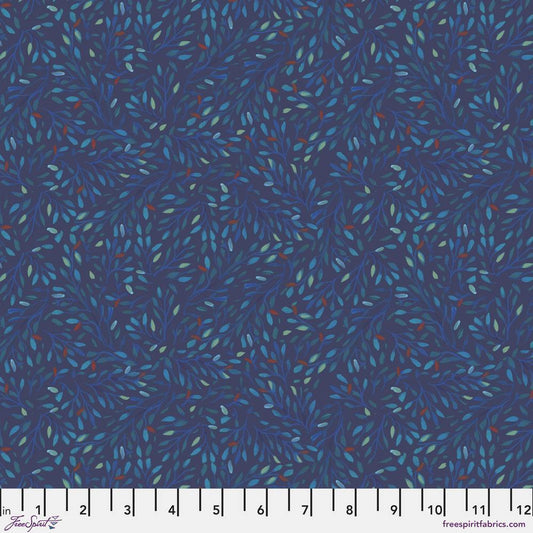 BACKYARD WONDER Treetops in Blue Navy Yardage