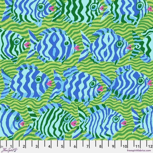 KAFFE FASSETT COLLECTIVE Minnows Lime Yardage