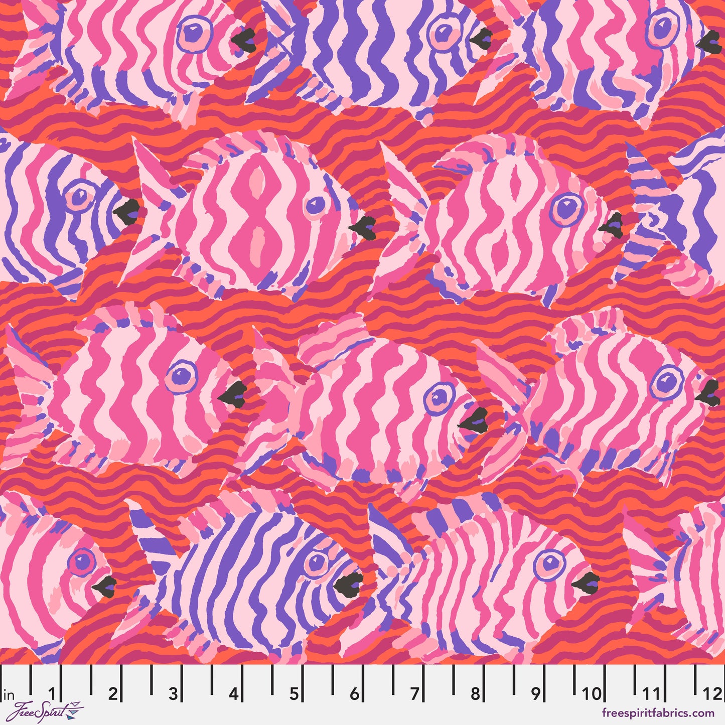 KAFFE FASSETT COLLECTIVE Minnows Red Yardage