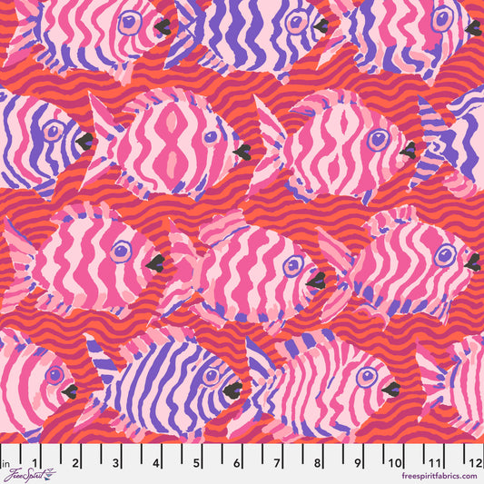KAFFE FASSETT COLLECTIVE Minnows Red Yardage