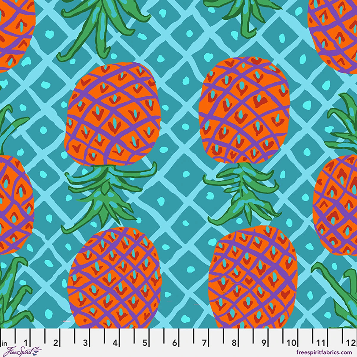 KAFFE COLLECTIVE AUG 2026 Upside Down - Aqua Yardage