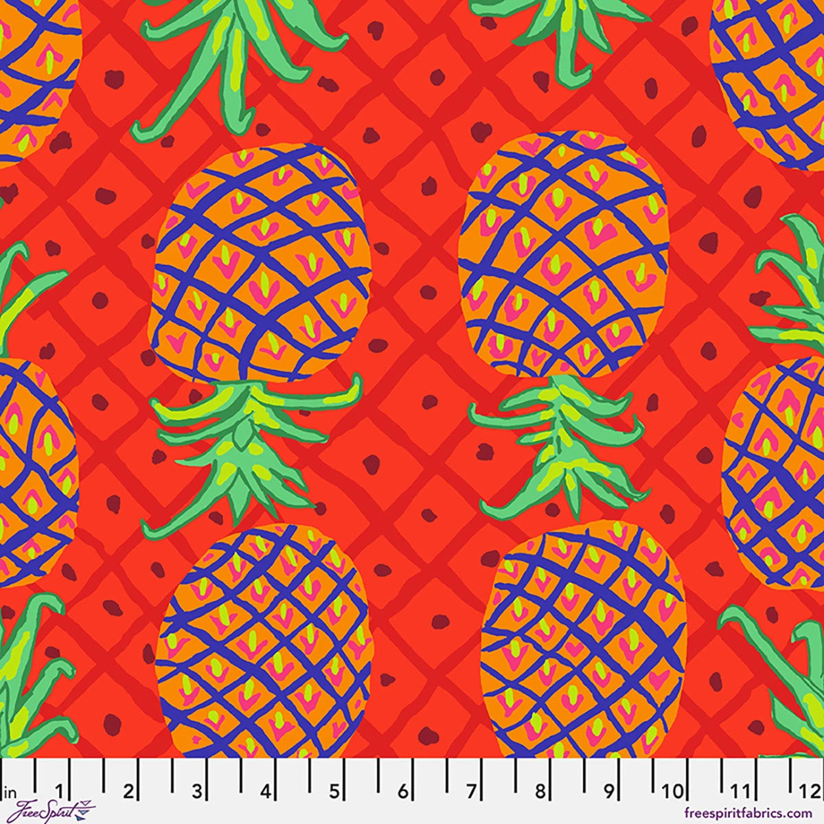 KAFFE COLLECTIVE AUG 2026 Upside Down - Red Yardage