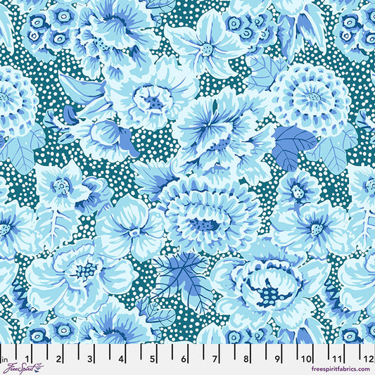 KAFFE: FROM THE ARCHIVES Floral with Dots - Blue Yardage