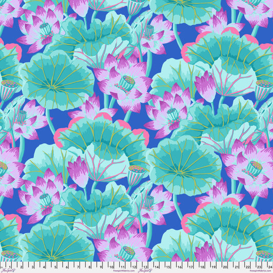 KAFFE FASSETT COLLECTIVE Lake Blossoms Turquoise Yardage