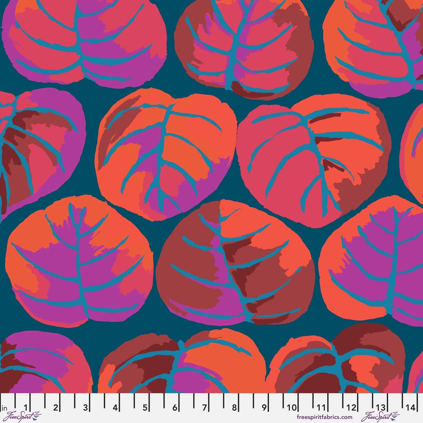 KAFFE FASSETT COLLECTIVE Palm Leaves Red Yardage