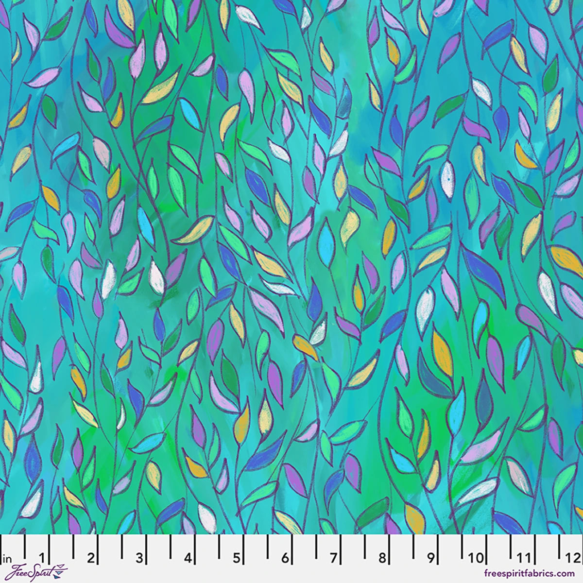 BIRDS OF A FEATHER Leaves Jade Yardage