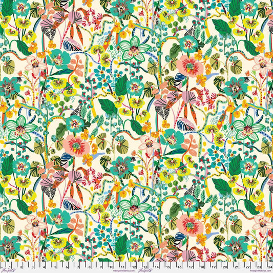 VIBRANT BOTANICA A Thousand Flowers - Citrus Yardage