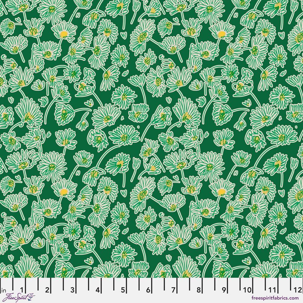 VIBRANT BOTANICA Big Daisies - Verdent Yardage