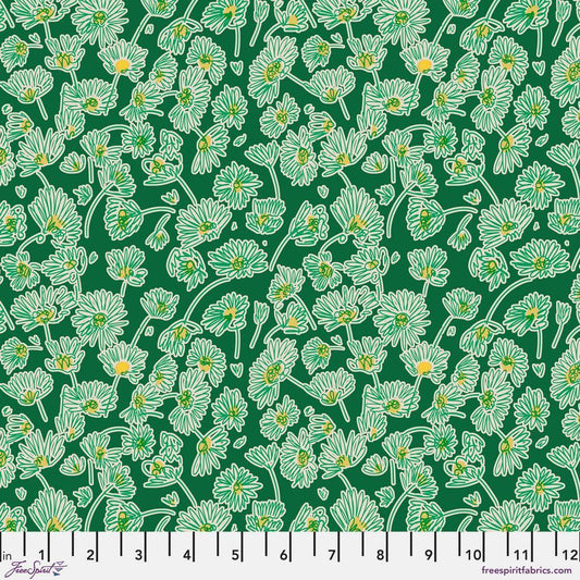 VIBRANT BOTANICA Big Daisies - Verdent Yardage