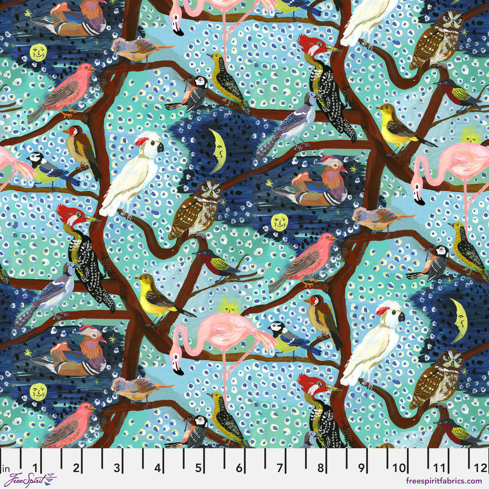 PASTORAL SYMPHONY The Birds Tree - Aurore Yardage