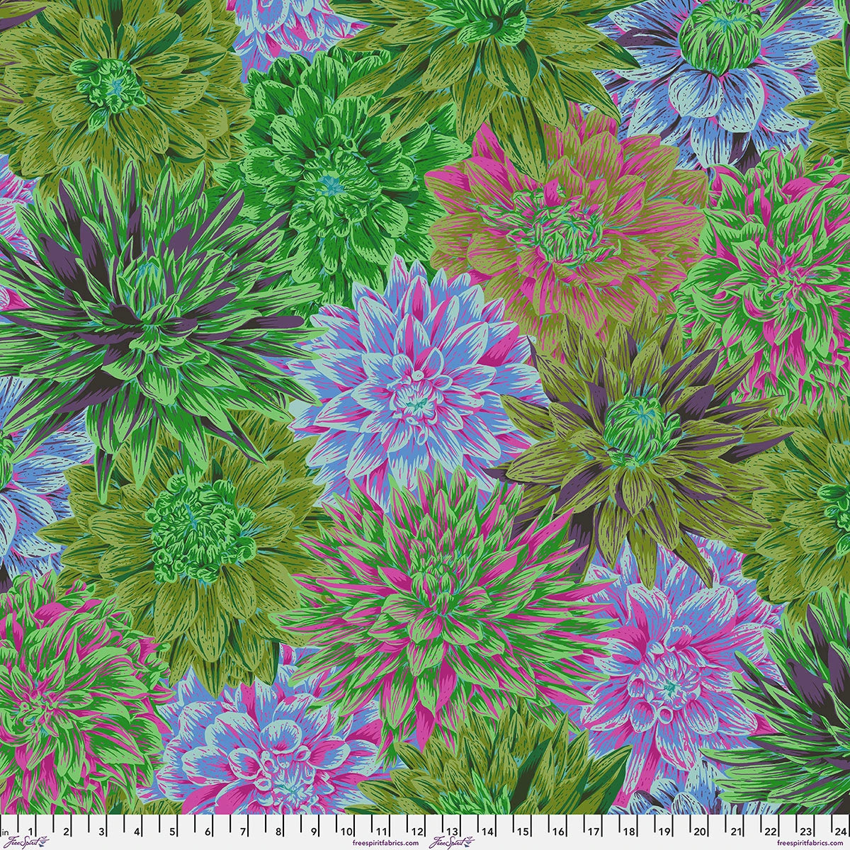 KAFFE COLLECTIVE AUG 2026 Bursting Stripes - Green Yardage