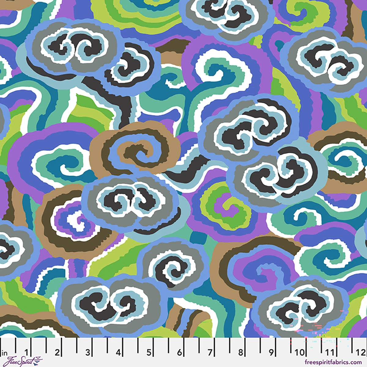 KAFFE COLLECTIVE AUG 2026 Cloud Scrolls - Contrast Yardage