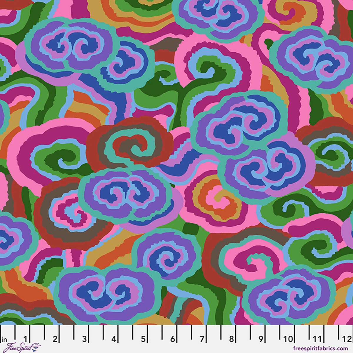 KAFFE COLLECTIVE AUG 2026 Cloud Scrolls - Deep Yardage