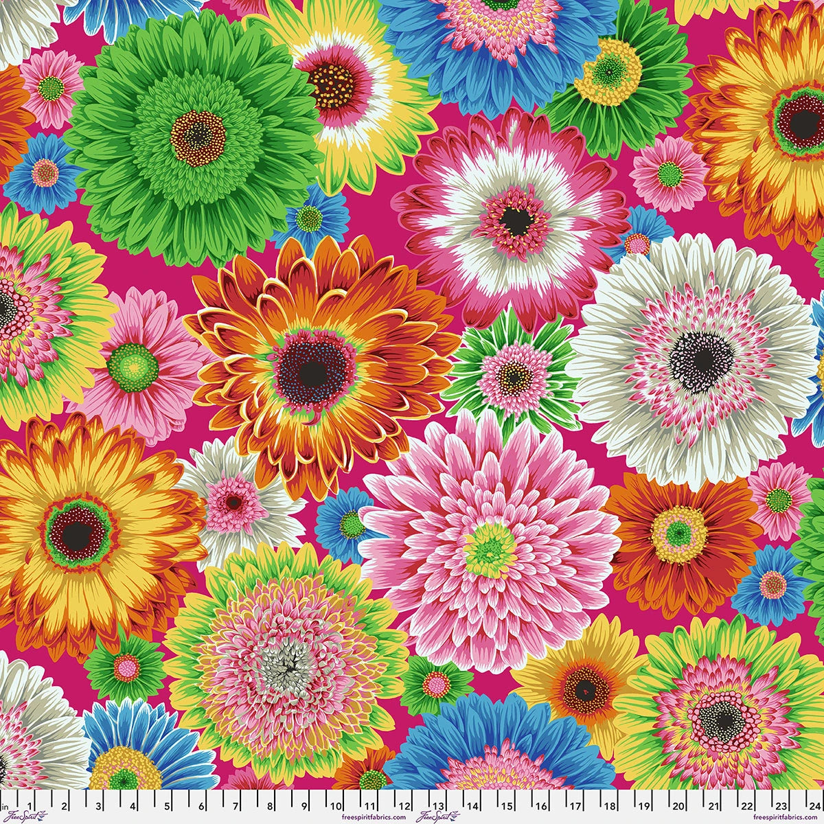 KAFFE COLLECTIVE AUG 2026 Gerbera Daisies - Bright Yardage
