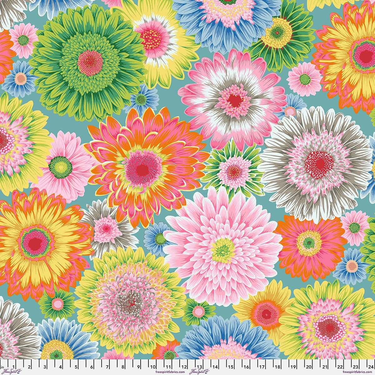KAFFE COLLECTIVE AUG 2026 Gerbera Daisies - Pastel Yardage